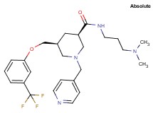 (3R,5S)-N-[3-(dimethylamino)propyl]-1-(4-pyridinylmethyl)-5-{[3-(trifluoromethyl)phenoxy]methyl}-3-piperidinecarboxamide