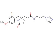 3-[2-(2-fluoro-4-methoxybenzyl)-5-oxo-2-pyrrolidinyl]-N-[3-(1H-imidazol-1-yl)propyl]propanamide