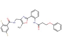 2,5-difluoro-N-[(5-methyl-2-{2-[(3-phenoxypropanoyl)amino]phenyl}-1,3-oxazol-4-yl)methyl]benzamide