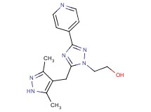 2-{5-[(3,5-dimethyl-1H-pyrazol-4-yl)methyl]-3-pyridin-4-yl-1H-1,2,4-triazol-1-yl}ethanol