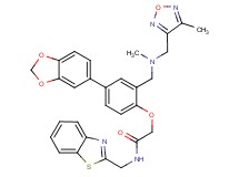 2-[4-(1,3-benzodioxol-5-yl)-2-({methyl[(4-methyl-1,2,5-oxadiazol-3-yl)methyl]amino}methyl)phenoxy]-N-(1,3-benzothiazol-2-ylmethyl)acetamide