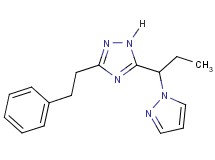 3-(2-phenylethyl)-5-[1-(1H-pyrazol-1-yl)propyl]-1H-1,2,4-triazole