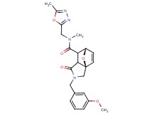 (3aR*,6S*)-2-(3-methoxybenzyl)-N-methyl-N-[(5-methyl-1,3,4-oxadiazol-2-yl)methyl]-1-oxo-1,2,3,6,7,7a-hexahydro-3a,6-epoxyisoindole-7-carboxamide