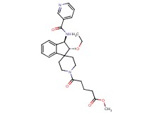 methyl 5-{(2R*,3R*)-2-ethoxy-3-[(3-pyridinylcarbonyl)amino]-2,3-dihydro-1'H-spiro[indene-1,4'-piperidin]-1'-yl}-5-oxopentanoate