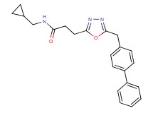 3-[5-(4-biphenylylmethyl)-1,3,4-oxadiazol-2-yl]-N-(cyclopropylmethyl)propanamide