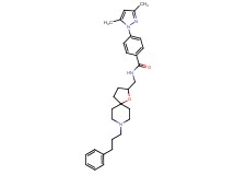 4-(3,5-dimethyl-1H-pyrazol-1-yl)-N-{[8-(3-phenylpropyl)-1-oxa-8-azaspiro[4.5]dec-2-yl]methyl}benzamide