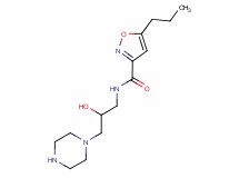N-[2-hydroxy-3-(1-piperazinyl)propyl]-5-propyl-3-isoxazolecarboxamide hydrochloride
