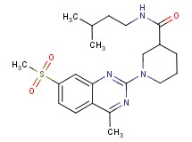 N-(3-methylbutyl)-1-[4-methyl-7-(methylsulfonyl)-2-quinazolinyl]-3-piperidinecarboxamide
