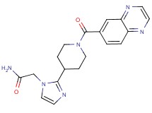 2-{2-[1-(6-quinoxalinylcarbonyl)-4-piperidinyl]-1H-imidazol-1-yl}acetamide