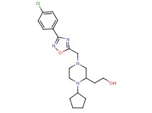 2-(4-{[3-(4-chlorophenyl)-1,2,4-oxadiazol-5-yl]methyl}-1-cyclopentyl-2-piperazinyl)ethanol