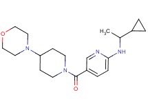N-(1-cyclopropylethyl)-5-[(4-morpholin-4-ylpiperidin-1-yl)carbonyl]pyridin-2-amine