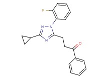 3-[3-cyclopropyl-1-(2-fluorophenyl)-1H-1,2,4-triazol-5-yl]-1-phenylpropan-1-one