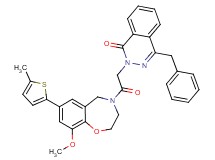4-benzyl-2-{2-[9-methoxy-7-(5-methyl-2-thienyl)-2,3-dihydro-1,4-benzoxazepin-4(5H)-yl]-2-oxoethyl}-1(2H)-phthalazinone