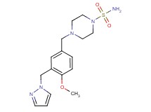 4-[4-methoxy-3-(1H-pyrazol-1-ylmethyl)benzyl]piperazine-1-sulfonamide