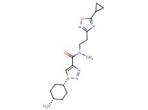 1-(cis-4-aminocyclohexyl)-N-[2-(5-cyclopropyl-1,2,4-oxadiazol-3-yl)ethyl]-N-methyl-1H-1,2,3-triazole-4-carboxamide