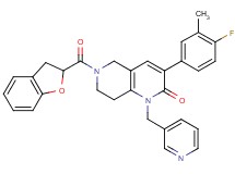 6-(2,3-dihydro-1-benzofuran-2-ylcarbonyl)-3-(4-fluoro-3-methylphenyl)-1-(3-pyridinylmethyl)-5,6,7,8-tetrahydro-1,6-naphthyridin-2(1H)-one