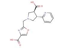 2-{[(3S*,4S*)-3-carboxy-4-pyridin-2-ylpyrrolidin-1-yl]methyl}-1,3-oxazole-4-carboxylic acid