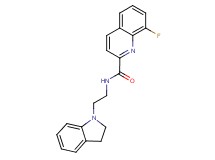N-[2-(2,3-dihydro-1H-indol-1-yl)ethyl]-8-fluoro-2-quinolinecarboxamide