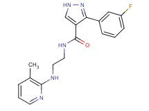 3-(3-fluorophenyl)-N-{2-[(3-methyl-2-pyridinyl)amino]ethyl}-1H-pyrazole-4-carboxamide