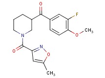 (3-fluoro-4-methoxyphenyl){1-[(5-methyl-3-isoxazolyl)carbonyl]-3-piperidinyl}methanone