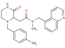 N-methyl-2-[1-(4-methylbenzyl)-3-oxo-2-piperazinyl]-N-(5-quinolinylmethyl)acetamide