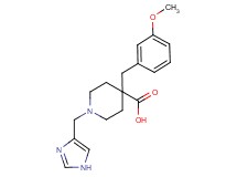 1-(1H-imidazol-4-ylmethyl)-4-(3-methoxybenzyl)piperidine-4-carboxylic acid