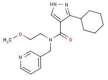 3-cyclohexyl-N-(2-methoxyethyl)-N-(pyridin-3-ylmethyl)-1H-pyrazole-4-carboxamide