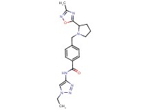 N-(1-ethyl-1H-1,2,3-triazol-4-yl)-4-{[2-(3-methyl-1,2,4-oxadiazol-5-yl)pyrrolidin-1-yl]methyl}benzamide