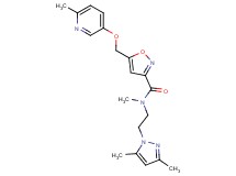 N-[2-(3,5-dimethyl-1H-pyrazol-1-yl)ethyl]-N-methyl-5-{[(6-methyl-3-pyridinyl)oxy]methyl}-3-isoxazolecarboxamide
