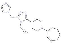1-cycloheptyl-4-[4-ethyl-5-(1H-imidazol-1-ylmethyl)-4H-1,2,4-triazol-3-yl]piperidine