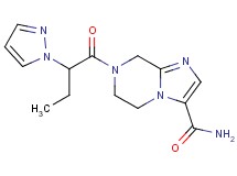 7-[2-(1H-pyrazol-1-yl)butanoyl]-5,6,7,8-tetrahydroimidazo[1,2-a]pyrazine-3-carboxamide