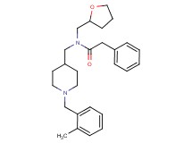 N-{[1-(2-methylbenzyl)-4-piperidinyl]methyl}-2-phenyl-N-(tetrahydro-2-furanylmethyl)acetamide