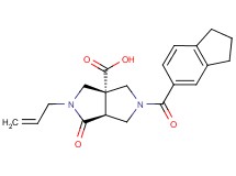 (3aR*,6aS*)-2-allyl-5-(2,3-dihydro-1H-inden-5-ylcarbonyl)-1-oxohexahydropyrrolo[3,4-c]pyrrole-3a(1H)-carboxylic acid