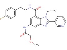 1-ethyl-N-[2-(4-fluorophenyl)ethyl]-5-[(methoxyacetyl)amino]-2-(3-pyridinyl)-1H-benzimidazole-7-carboxamide