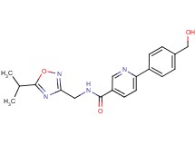 6-[4-(hydroxymethyl)phenyl]-N-[(5-isopropyl-1,2,4-oxadiazol-3-yl)methyl]nicotinamide