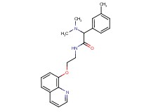 2-(dimethylamino)-2-(3-methylphenyl)-N-[2-(8-quinolinyloxy)ethyl]acetamide