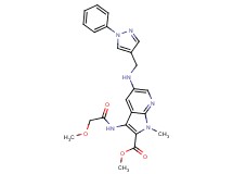 methyl 3-[(methoxyacetyl)amino]-1-methyl-5-{[(1-phenyl-1H-pyrazol-4-yl)methyl]amino}-1H-pyrrolo[2,3-b]pyridine-2-carboxylate
