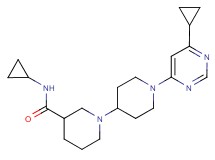 N-cyclopropyl-1'-(6-cyclopropylpyrimidin-4-yl)-1,4'-bipiperidine-3-carboxamide