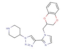 4-{4-[1-(2,3-dihydro-1,4-benzodioxin-2-ylmethyl)-1H-imidazol-2-yl]-1H-1,2,3-triazol-1-yl}piperidine hydrochloride