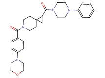 6-[4-(4-morpholinyl)benzoyl]-1-[(4-phenyl-1-piperazinyl)carbonyl]-6-azaspiro[2.5]octane