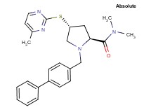 (4R)-1-(4-biphenylylmethyl)-N,N-dimethyl-4-[(4-methyl-2-pyrimidinyl)thio]-L-prolinamide