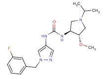N-[1-(3-fluorobenzyl)-1H-pyrazol-4-yl]-N'-[(3S*,4S*)-1-isopropyl-4-methoxypyrrolidin-3-yl]urea