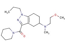 N-(2-methoxyethyl)-N-methyl-3-(1-piperidinylcarbonyl)-1-propyl-4,5,6,7-tetrahydro-1H-indazol-5-amine