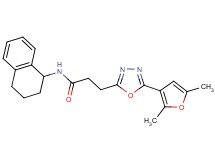 3-[5-(2,5-dimethyl-3-furyl)-1,3,4-oxadiazol-2-yl]-N-(1,2,3,4-tetrahydro-1-naphthalenyl)propanamide