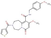 9-methoxy-N-(4-methoxybenzyl)-7-oxo-3-(3-thienylcarbonyl)-1,2,3,4,5,7-hexahydropyrido[1,2-d][1,4]diazepine-10-carboxamide