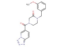 1-(3-methoxybenzyl)-4-(tetrazolo[1,5-a]pyridin-6-ylcarbonyl)-2-piperazinone
