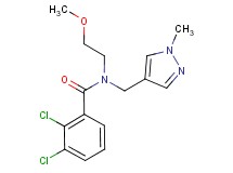 2,3-dichloro-N-(2-methoxyethyl)-N-[(1-methyl-1H-pyrazol-4-yl)methyl]benzamide