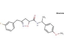 3-(3-fluorobenzyl)-N-[(1R)-1-(4-methoxyphenyl)ethyl]-4,5-dihydro-5-isoxazolecarboxamide