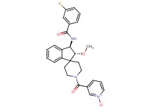 3-fluoro-N-{(2R*,3R*)-2-methoxy-1'-[(1-oxido-3-pyridinyl)carbonyl]-2,3-dihydrospiro[indene-1,4'-piperidin]-3-yl}benzamide