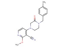 2-methoxy-4-[4-(4-methylbenzyl)-3-oxo-1-piperazinyl]nicotinonitrile